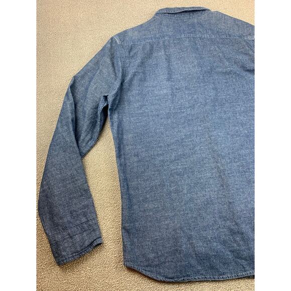 90s Vintage Levi’s Work Shirt Men's Large Blue Chambray Button-up - Picture 13 of 13